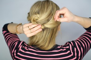  Easy Knotted Updo Step 12